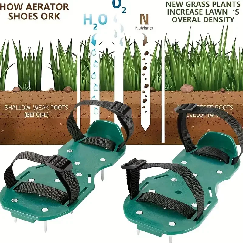 Garden Nail Shoes Grass Loose Soil Tool 5cm Long Nail Lawn Aerator Grass Spikes Shoes Self-Leveling Epoxy Yard Grass Cultivator
Garden Nail Shoes Grass Loose Soil Tool 5cm Long Nail Lawn Aerator Grass Spikes Shoes Self-Leveling Epoxy Yard Grass Cultivator