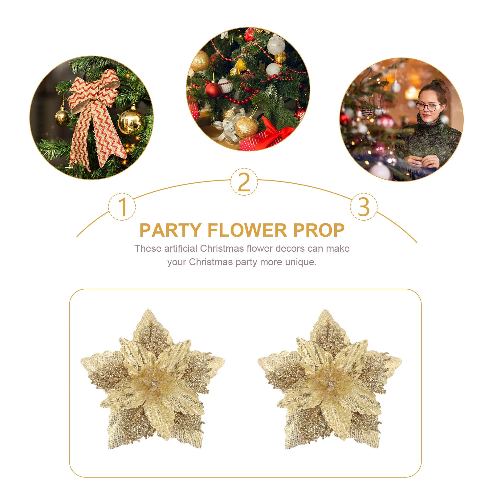 8Pcs Artificial Christmas Flower Simulation Xmas Glitter Tree Decoration Party Props Holiday Wedding Christmas Flower Decors
8Pcs Artificial Christmas Flower Simulation Xmas Glitter Tree Decoration Party Props Holiday Wedding Christmas Flower Decors