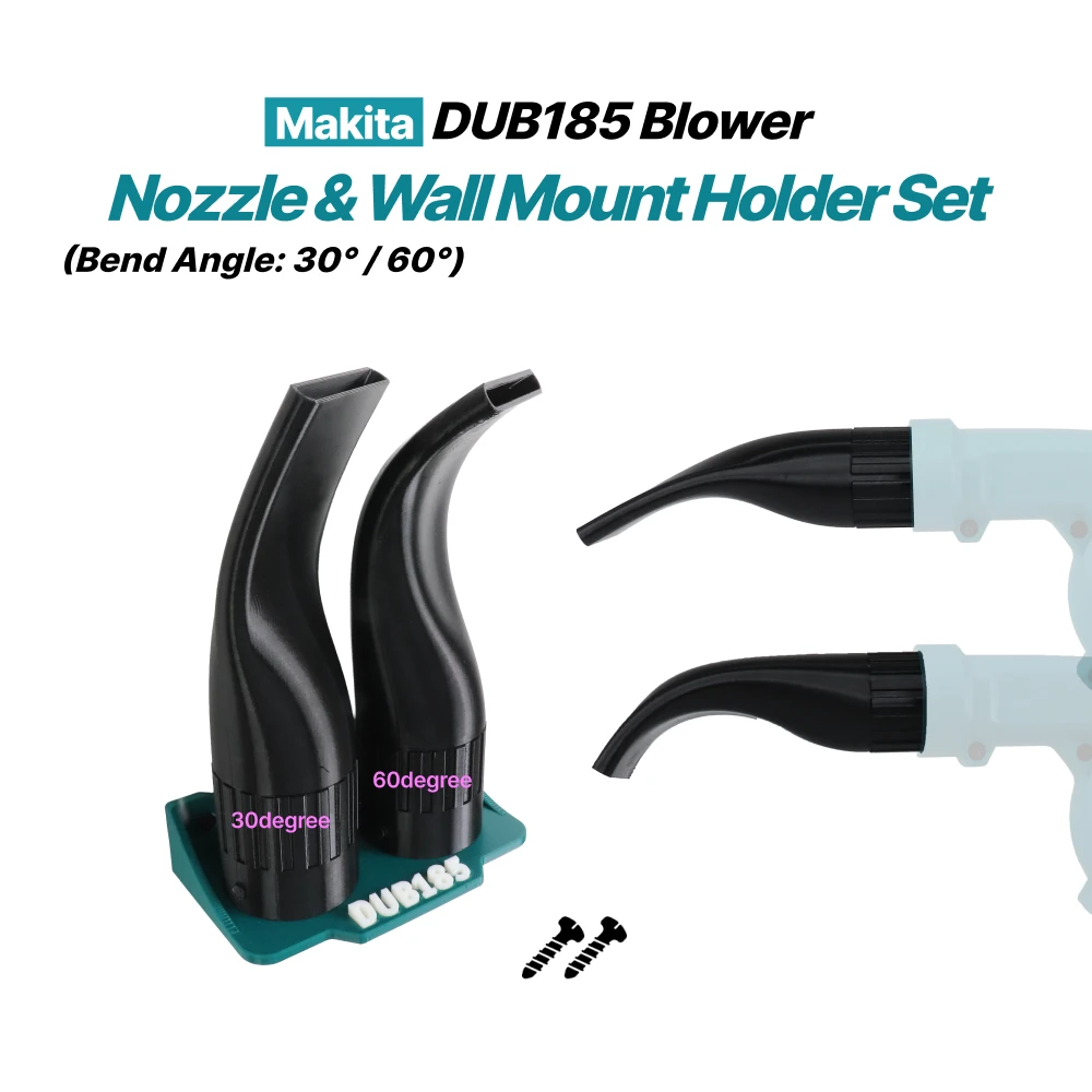 compatible to Makita DUB185 Flat Nozzle 30° & 60° Set with Wall Mount Holder
compatible to Makita DUB185 Flat Nozzle 30° & 60° Set with Wall Mount Holder