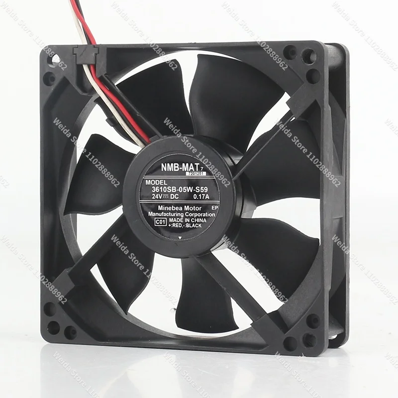Original NMB-MAT 9025 90X90X25MM 24V 0.17A Dual ball Mute Inverter Three wire 3610SB-05W-S59 9CM Cooling Fan
Original NMB-MAT 9025 90X90X25MM 24V 0.17A Dual ball Mute Inverter Three wire 3610SB-05W-S59 9CM Cooling Fan