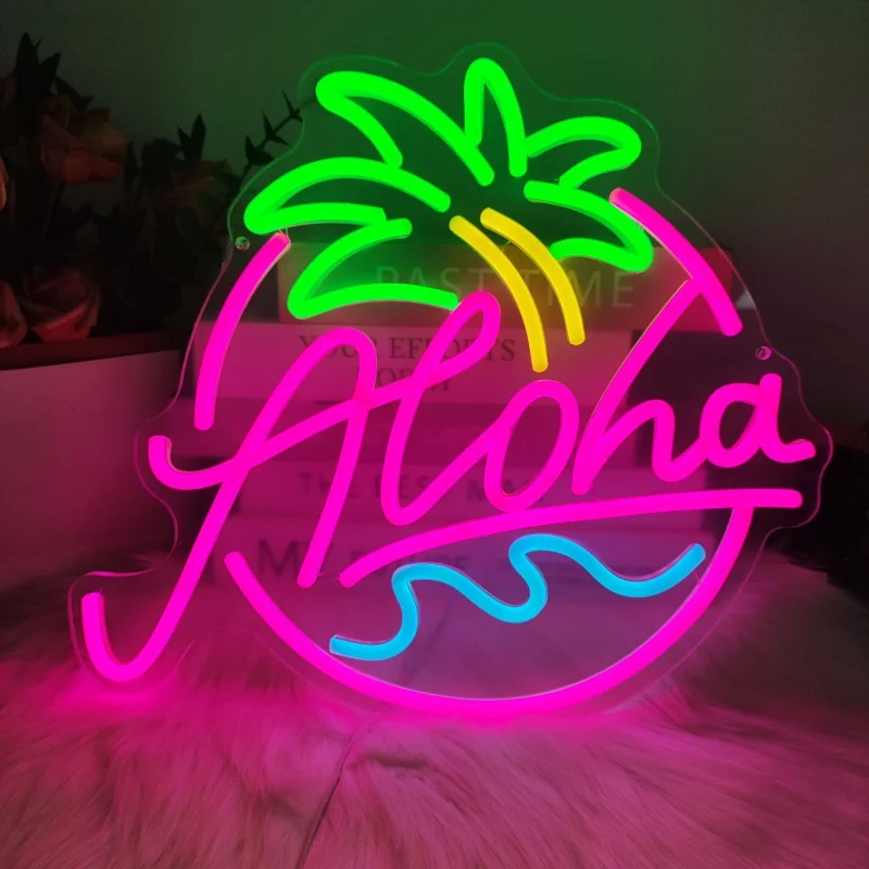Aloha Palm Tree Neon Sign for Beach Party Led Signs for Bar Wall Decor,Dimmable Light Up Sign for Summer Holiday Bar Decorations
Aloha Palm Tree Neon Sign for Beach Party Led Signs for Bar Wall Decor,Dimmable Light Up Sign for Summer Holiday Bar Decorations