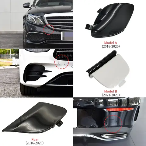 For Mercedes W238 Car Front Bumper Tow Hook Cover Cap Black For Benz E Class Coupe 2016-2023 E200 E260 E300 E350 2388858900