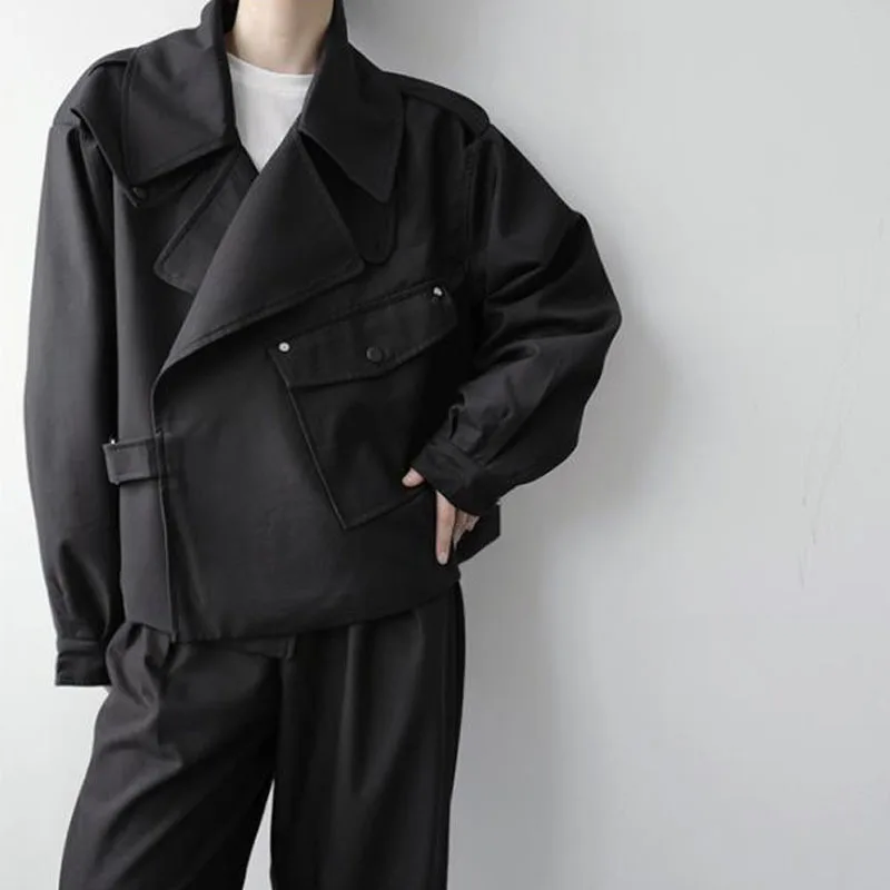 Trendy Men's Autumn Clothes Dark Punk Personality Asymmetric Design Loose Short Jacket Men's Korean Fashion Long Sleeve Top
Trendy Men's Autumn Clothes Dark Punk Personality Asymmetric Design Loose Short Jacket Men's Korean Fashion Long Sleeve Top