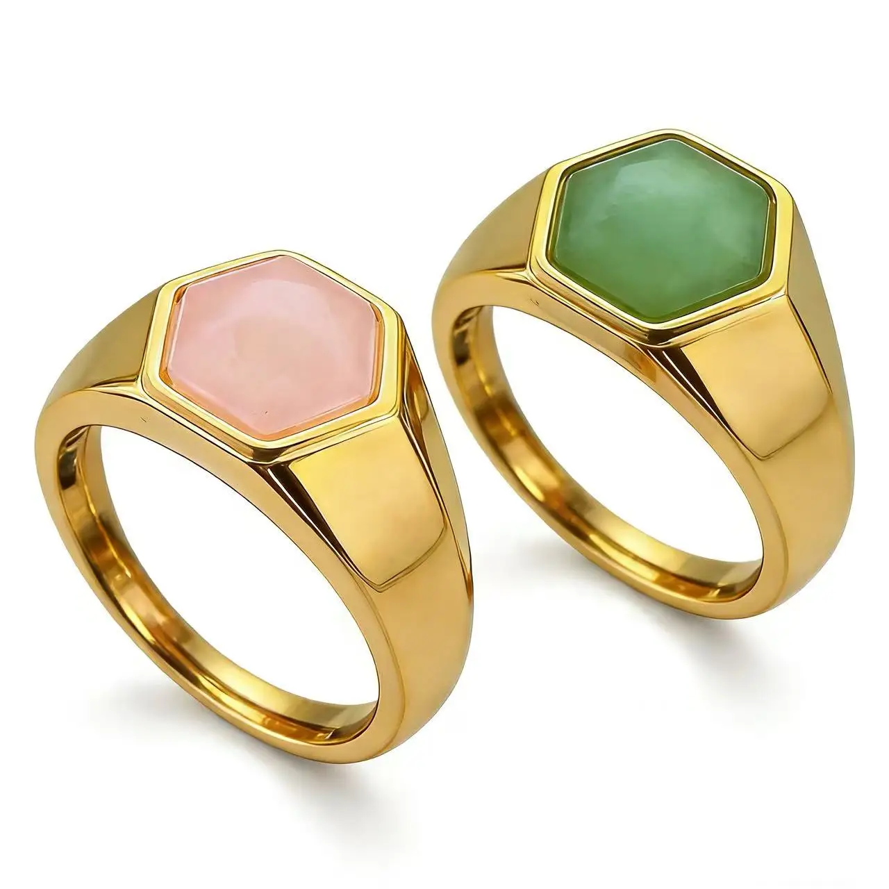 HNSP Vintage Hexagonal Natural Stone Stainless Steel Ring For Women Finger Accessory Jewelry
HNSP Vintage Hexagonal Natural Stone Stainless Steel Ring For Women Finger Accessory Jewelry