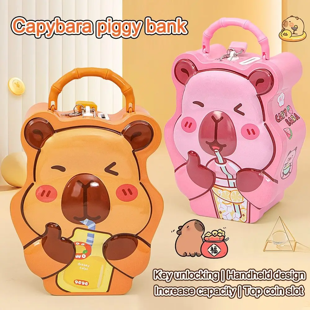 New Metal Capibara Piggy Bank with Lock Large Capacity Children's Piggy Bank Mini Cash Storage Box Child Gift
New Metal Capibara Piggy Bank with Lock Large Capacity Children's Piggy Bank Mini Cash Storage Box Child Gift