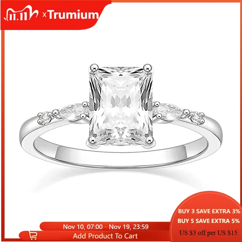 Trumium 3ct Rings For Women Rectangle Cut Zirconia Elegant Wedding Band Engagement Bridal Fashion Jewelry Gifts
Trumium 3ct Rings For Women Rectangle Cut Zirconia Elegant Wedding Band Engagement Bridal Fashion Jewelry Gifts
