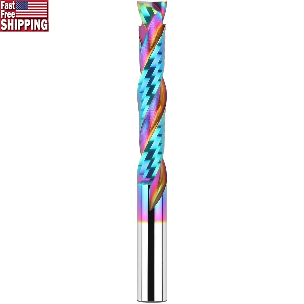 Extra Long 5 Inch Compression Spiral Router Bit 1/2 Inch Shank CNC Solid Carbide End Mill 2 Flutes Wood Metal Engraving Cutting
Extra Long 5 Inch Compression Spiral Router Bit 1/2 Inch Shank CNC Solid Carbide End Mill 2 Flutes Wood Metal Engraving Cutting