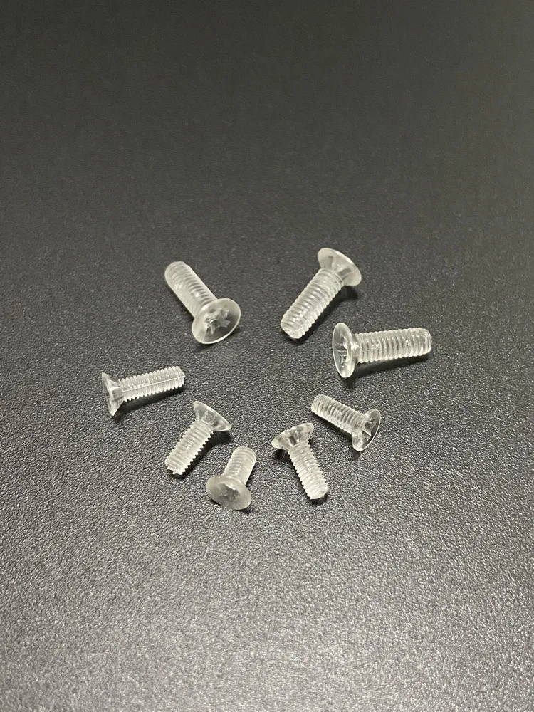 M3 M4 Mechanical Thread Sunken Head Flat Head Cross Plastic Screws PC Material Transparent Nuts And Bolts Plastic Fasteners
M3 M4 Mechanical Thread Sunken Head Flat Head Cross Plastic Screws PC Material Transparent Nuts And Bolts Plastic Fasteners
