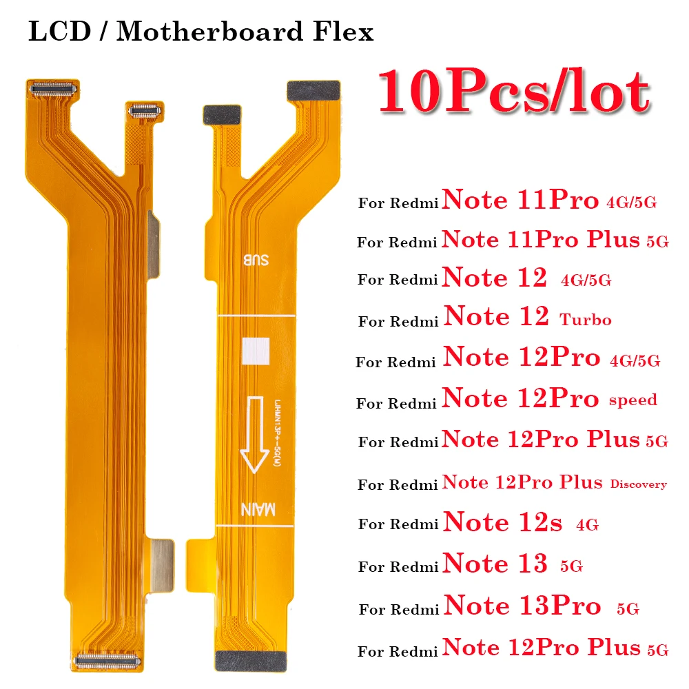 Pop 10Pcs/Lot Main LCD Mother Motherboard Connector Board Flex Cable For Xiaomi Redmi Note 11 12 13 Pro Plus 4G 5G Turbo Discove
Pop 10Pcs/Lot Main LCD Mother Motherboard Connector Board Flex Cable For Xiaomi Redmi Note 11 12 13 Pro Plus 4G 5G Turbo Discove