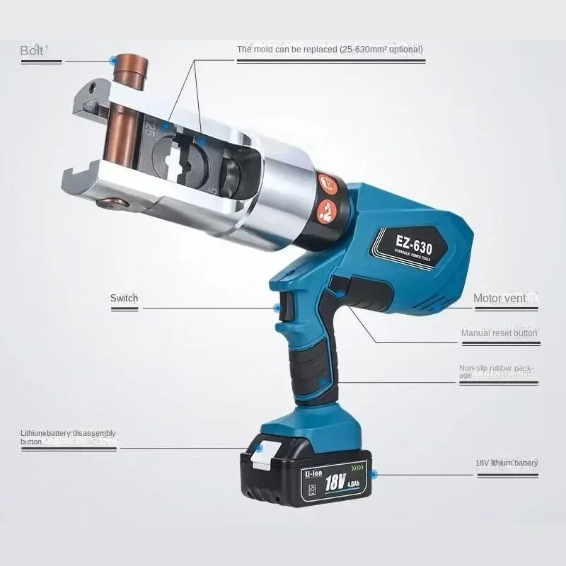 Excellent Excellent Sharing 250Knelectric Hydraulic Pliers Rechargeable Ez-630 Lithium Battery Portable Crimping Cable Copper No 
Excellent Excellent Sharing 250Knelectric Hydraulic Pliers Rechargeable Ez-630 Lithium Battery Portable Crimping Cable Copper No