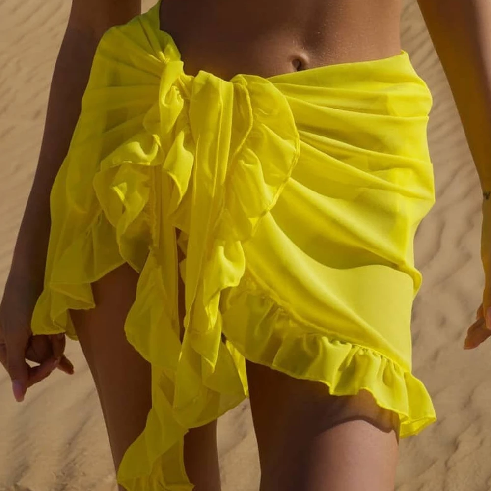 Chiffonswimsuit Mini Ruffle Skirt Women's Cover Tassel Skirt Bikini Candy Colored Bath Skirt Women's Swimsuit Beach Wrap19Colors
Chiffonswimsuit Mini Ruffle Skirt Women's Cover Tassel Skirt Bikini Candy Colored Bath Skirt Women's Swimsuit Beach Wrap19Colors