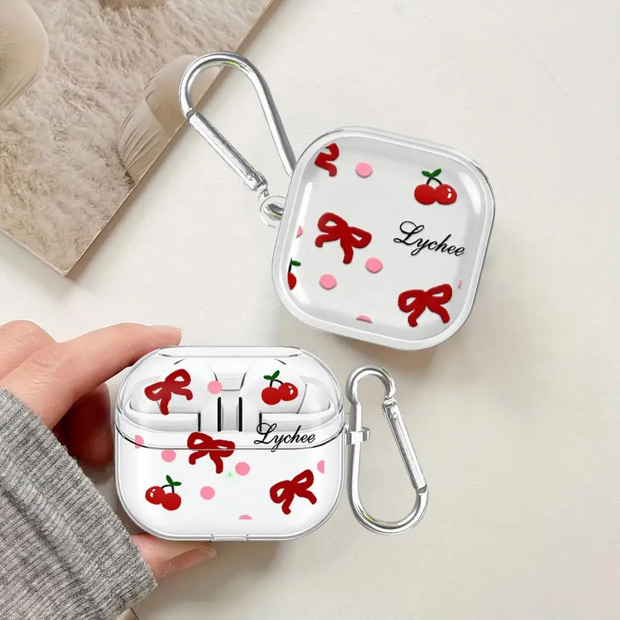 Case For Samsung Galaxy Buds 4Pro 3 FE 4 Pro 2 2Pro 3Pro Live Clear Earphone Cases Cover With Hook Cute Bow Cherry
Case For Samsung Galaxy Buds 4Pro 3 FE 4 Pro 2 2Pro 3Pro Live Clear Earphone Cases Cover With Hook Cute Bow Cherry
