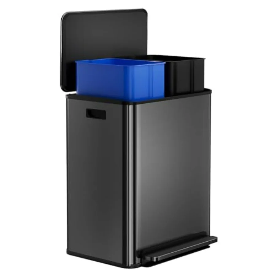 Dual Compartment Trash Can 2 x 8 Gallon Stainless Steel Recyclie Bin Pedal Garbage Can with Slow-Close Lid Waste Bin with Remov
Dual Compartment Trash Can 2 x 8 Gallon Stainless Steel Recyclie Bin Pedal Garbage Can with Slow-Close Lid Waste Bin with Remov