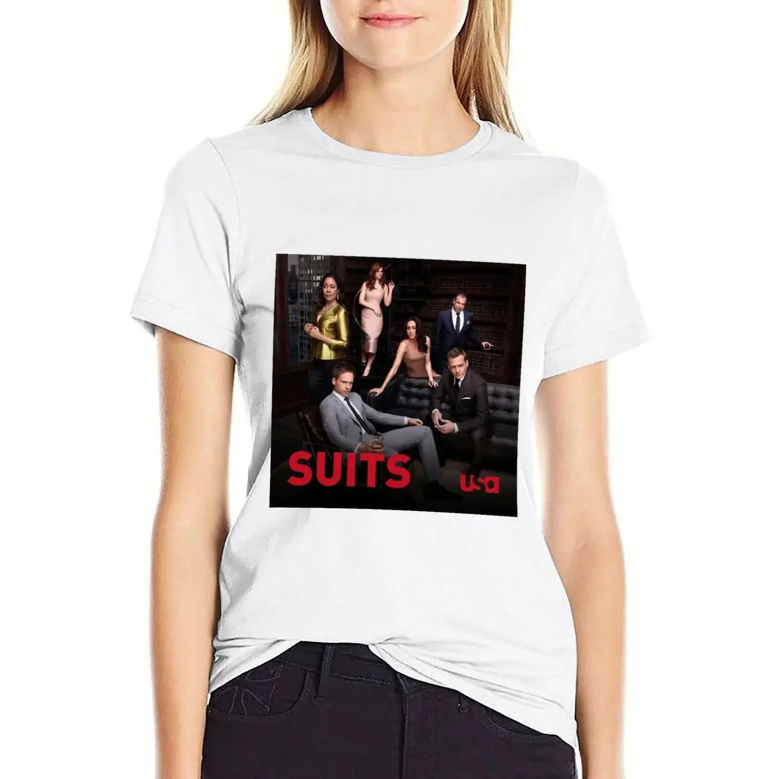 Suits TV Show T-shirt summer clothes Aesthetic clothing black t shirts for Women
Suits TV Show T-shirt summer clothes Aesthetic clothing black t shirts for Women