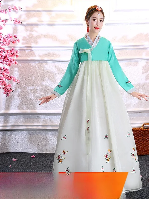 Традиционный корейский костюм: женская юбка для сценических выступлений и повседневной носки, традиционный старинный костюм для корейских танцев
Традиционный корейский костюм: женская юбка для сценических выступлений и повседневной носки, традиционный старинный костюм для корейских танцев