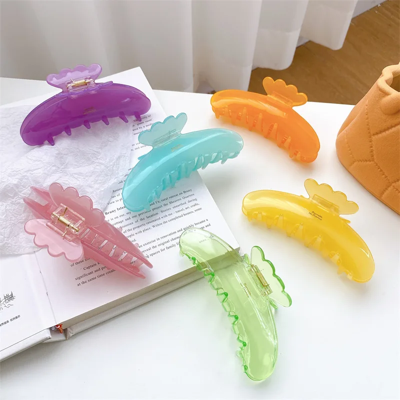 2023 Summer Korean 11.5CM Bright Solid Color Large Hair Clip Claw For Temperament Girls Acetic Acid Shark Clip Hair Accessorie
2023 Summer Korean 11.5CM Bright Solid Color Large Hair Clip Claw For Temperament Girls Acetic Acid Shark Clip Hair Accessorie