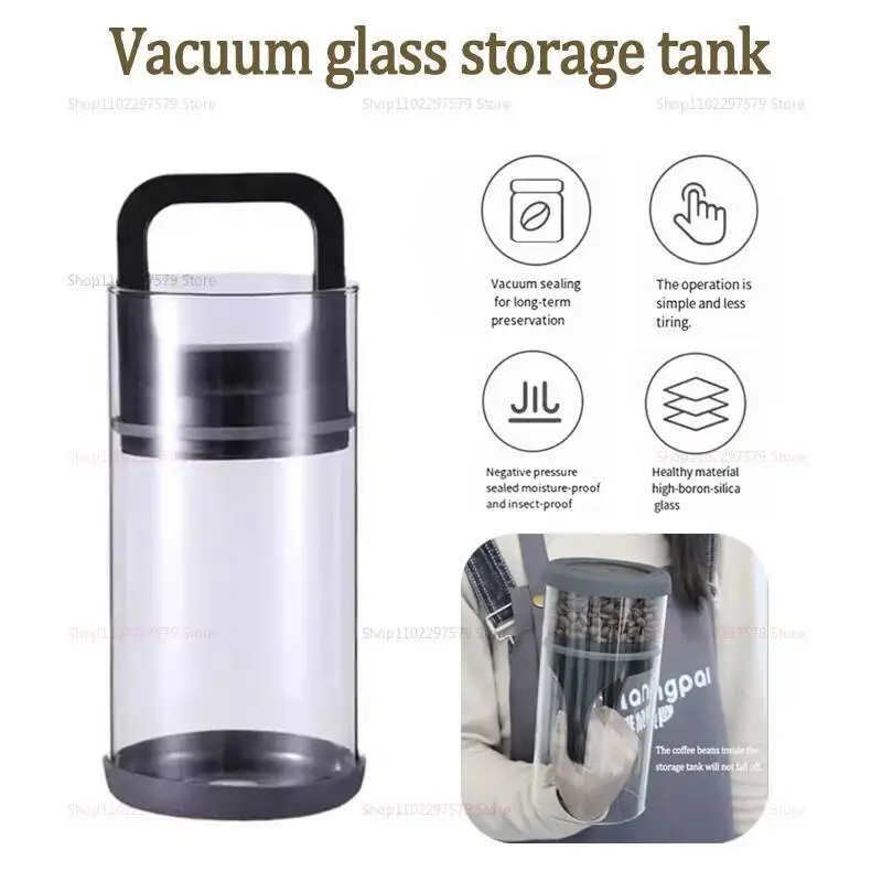Vacuum Coffee Bean Spice Kitchen Container Glass Storage Large Capacity Food Sealing Jar
Vacuum Coffee Bean Spice Kitchen Container Glass Storage Large Capacity Food Sealing Jar