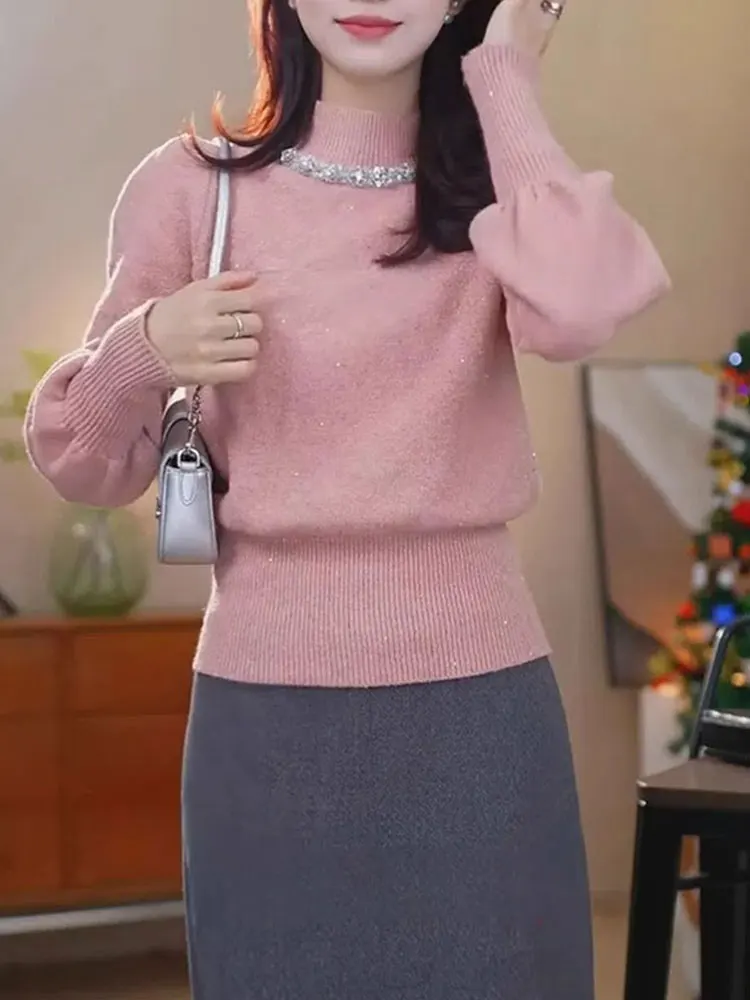 Casual Long Sve Pure Color Base Layer irt Sweater Faionable Gentle Sle Commute Casual Women's Top Anti-Aging Design
Casual Long Sve Pure Color Base Layer irt Sweater Faionable Gentle Sle Commute Casual Women's Top Anti-Aging Design