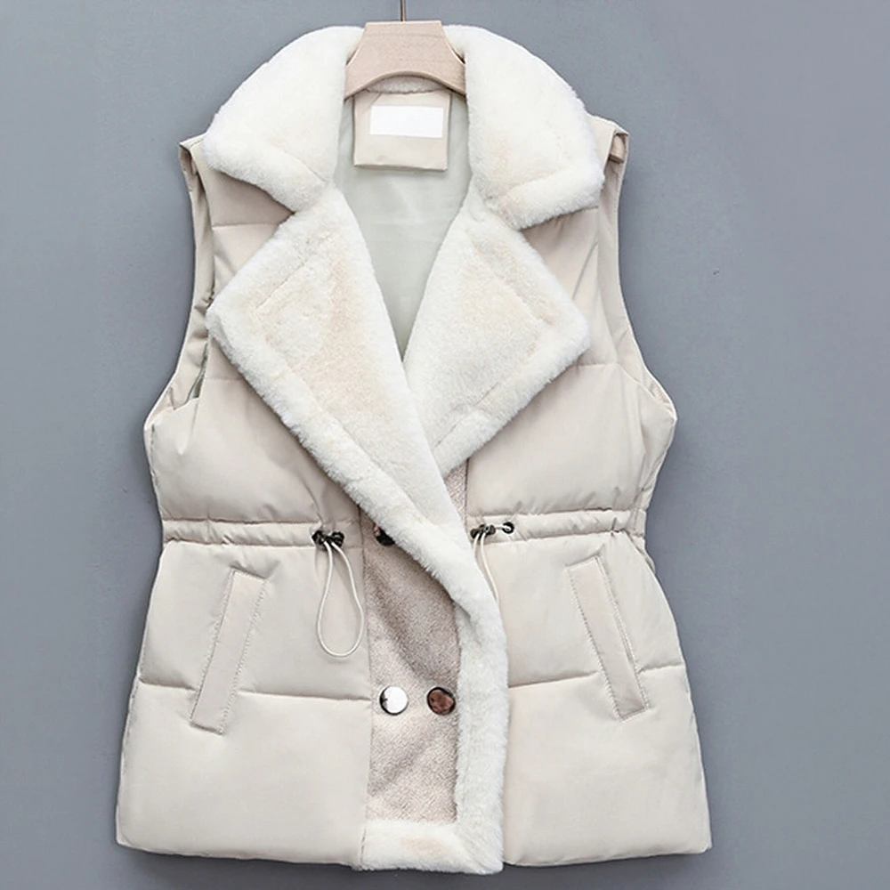 Женское флисовое двубортное пальто в корейском базовом стиле без рукавов с лацканами, повседневный осенне-зимний модный топ
Женское флисовое двубортное пальто в корейском базовом стиле без рукавов с лацканами, повседневный осенне-зимний модный топ