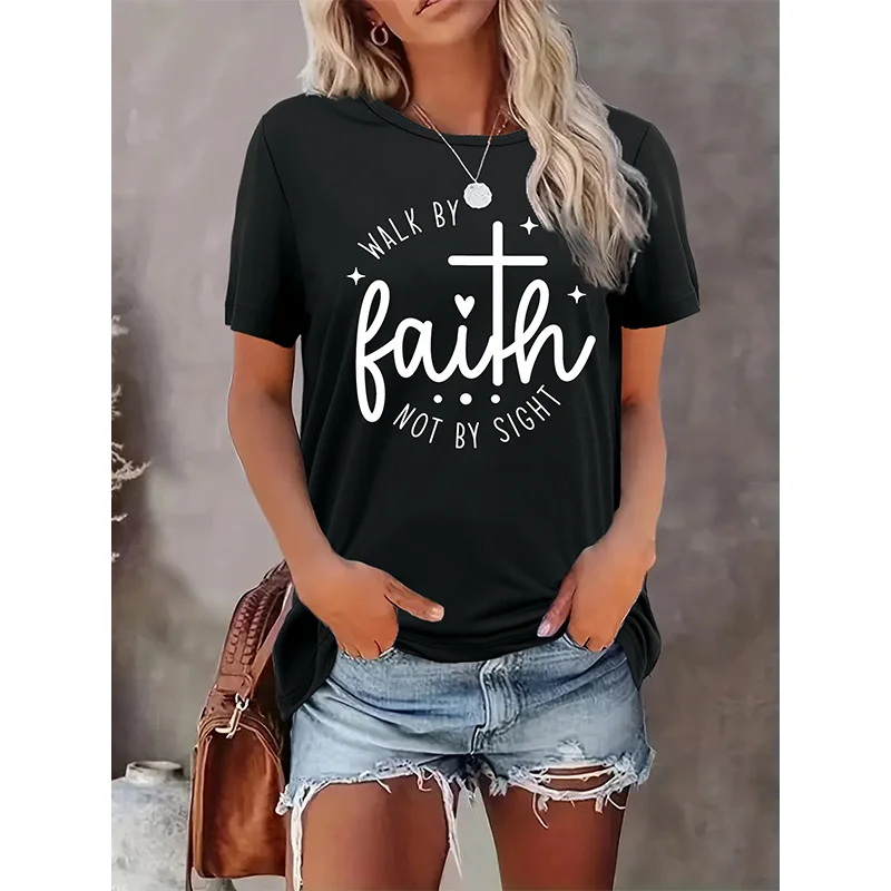Women's New Cross Print Pattern S-2XL Women's Fashion Letter Top Breathable and Refreshing Short Sleeved T-shirt Vintage
Women's New Cross Print Pattern S-2XL Women's Fashion Letter Top Breathable and Refreshing Short Sleeved T-shirt Vintage