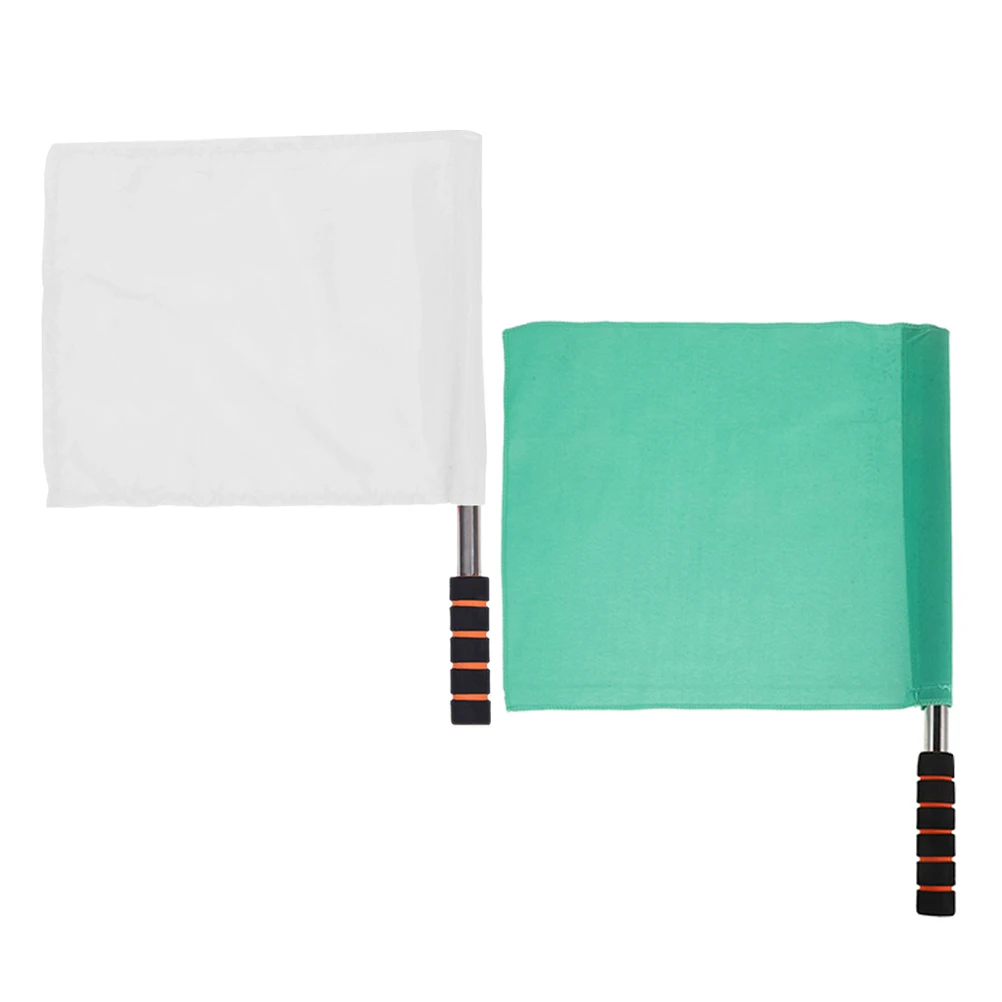 2pcs Bright Color Hand-Cranked Referee Flags Waterproof Durable Cloth Signal Commanding Training Aids for Sports Cycling
2pcs Bright Color Hand-Cranked Referee Flags Waterproof Durable Cloth Signal Commanding Training Aids for Sports Cycling