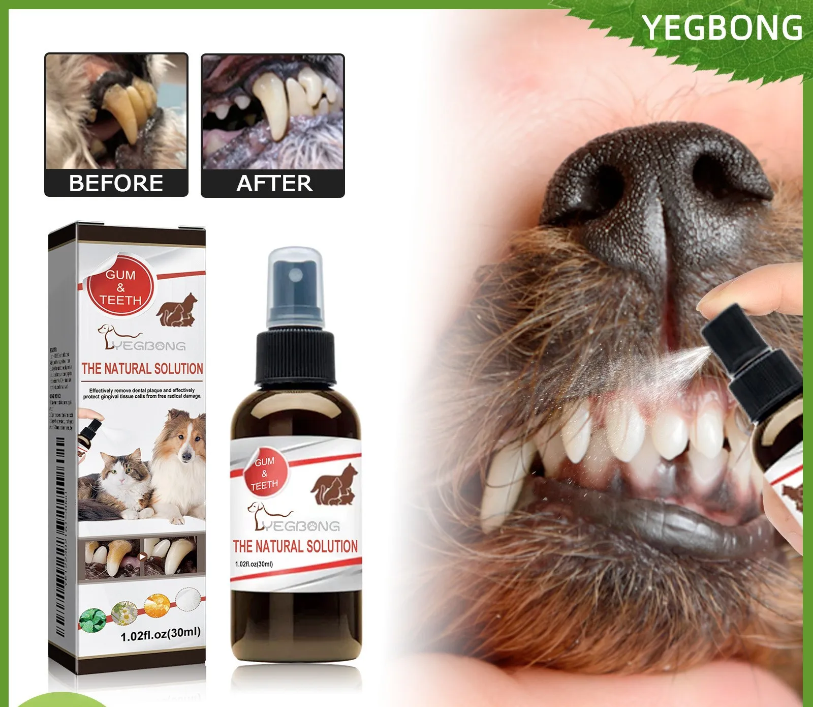 Pet Teeth Cleaning Spray Dogs Cats Tartar Stain Removal Bad Breath Oral Cleaning
Pet Teeth Cleaning Spray Dogs Cats Tartar Stain Removal Bad Breath Oral Cleaning