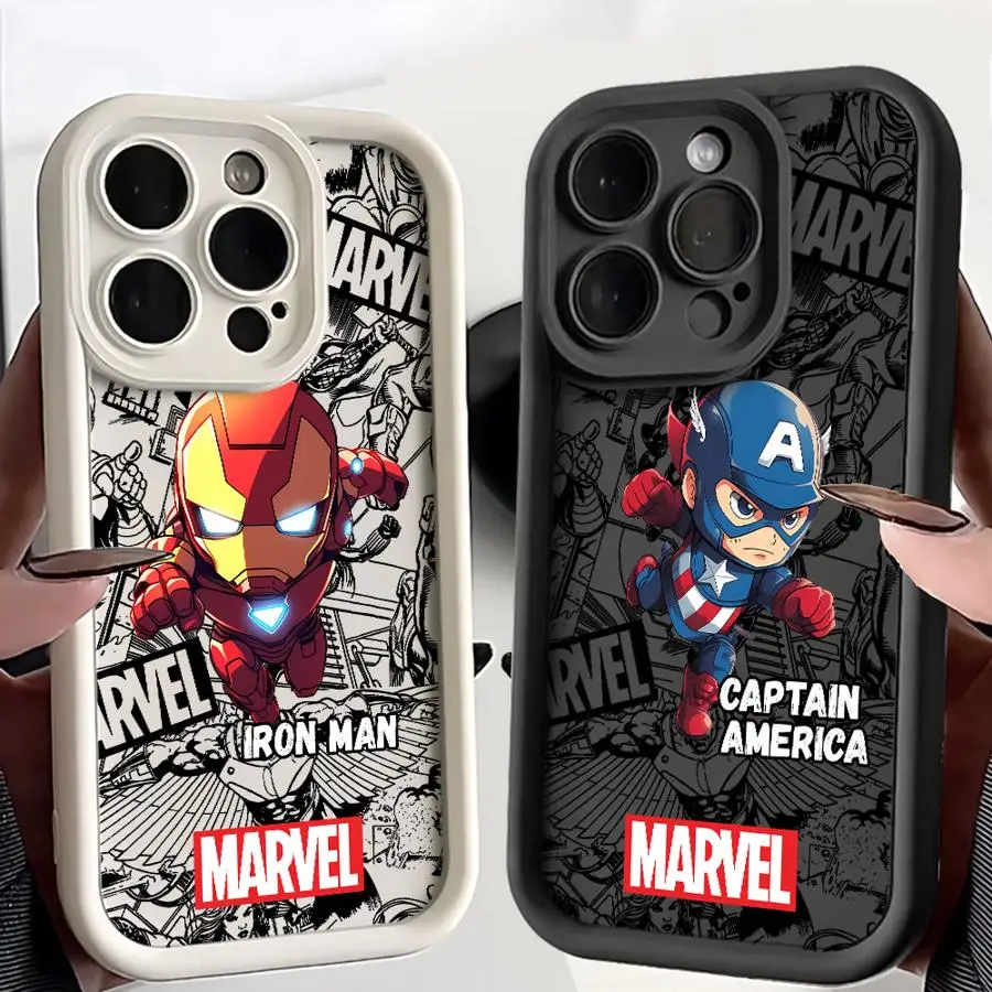 Marvel IronMan Captain America Case for iPhone 14 13 16 Pro Max 12 11 16e 15 Plus Soft Cover 16+ 14+ 15Pro 13Pro
Marvel IronMan Captain America Case for iPhone 14 13 16 Pro Max 12 11 16e 15 Plus Soft Cover 16+ 14+ 15Pro 13Pro
