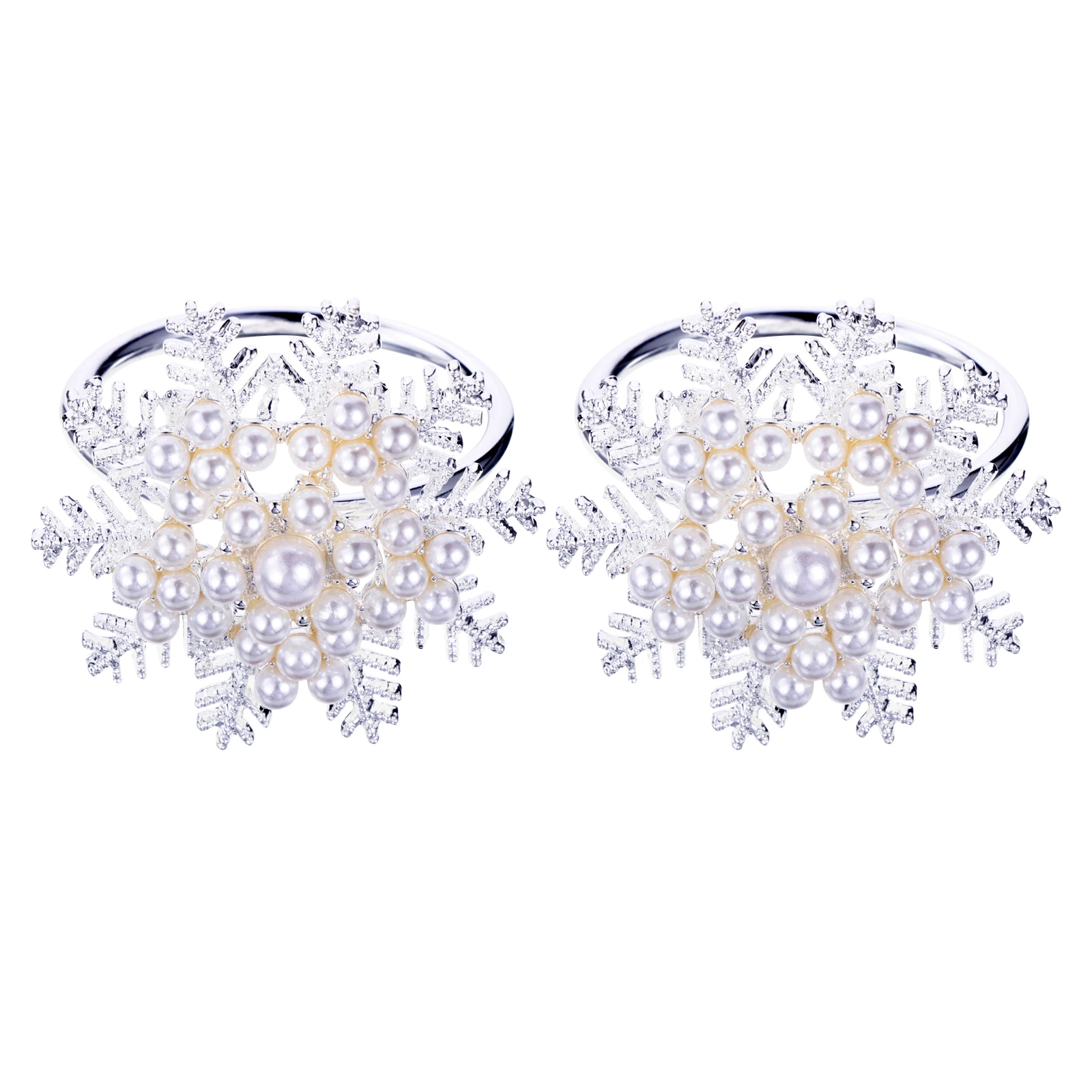 2Pcs Napkin Ring Silver Pearl Christmas Decor Tableware Snowflake Holder Buckle Stainless Steel Elegant Design
2Pcs Napkin Ring Silver Pearl Christmas Decor Tableware Snowflake Holder Buckle Stainless Steel Elegant Design