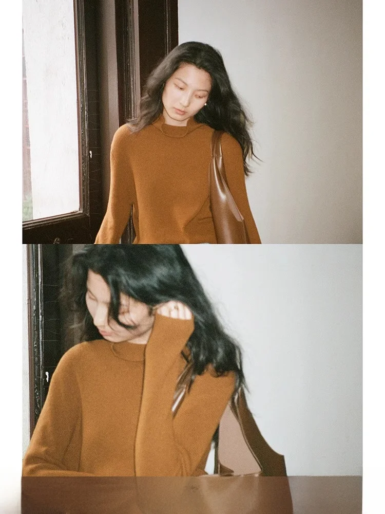 Мягкий шерстяной вязаный свитер с высоким воротником 00, свободный женский модный свитер с прямой трубкой, длинное теплое пальто све
Мягкий шерстяной вязаный свитер с высоким воротником 00, свободный женский модный свитер с прямой трубкой, длинное теплое пальто све