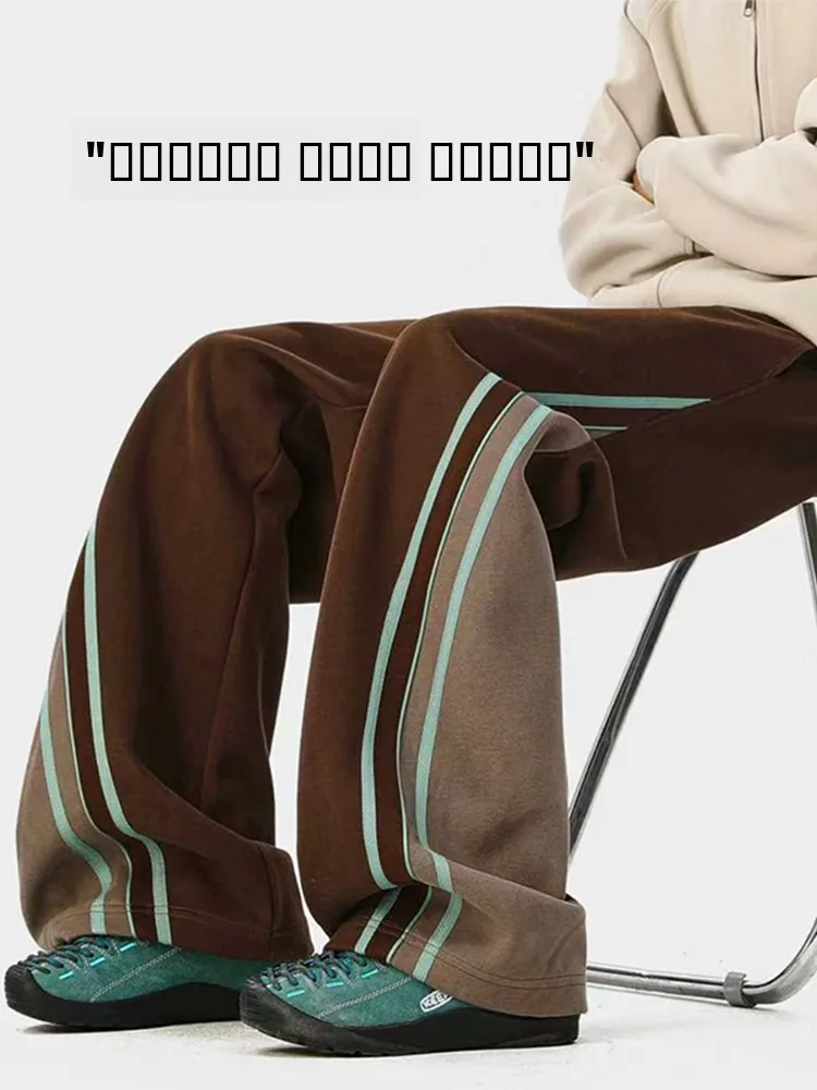 Мужские повседневные брюки Thiened Fce с широкими штанинами, зимние новые модные брендовые свободные брюки прямого кроя в винтажном стиле
Мужские повседневные брюки Thiened Fce с широкими штанинами, зимние новые модные брендовые свободные брюки прямого кроя в винтажном стиле