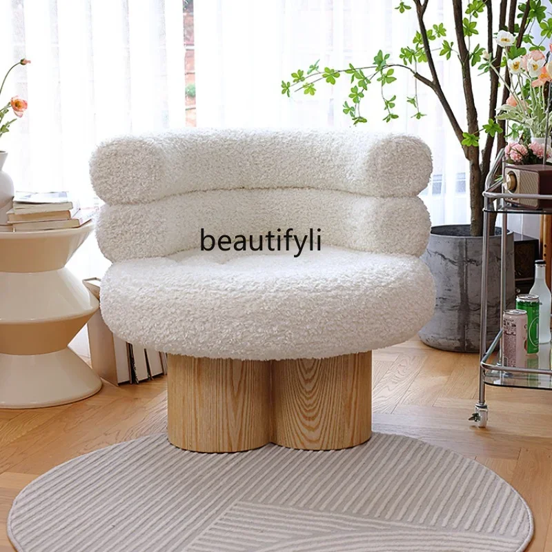 0Cream Style White Lambswool Couch Living Room Bedroom Solid Wood Cotton Candy Leisure Chair Recliner furniture
0Cream Style White Lambswool Couch Living Room Bedroom Solid Wood Cotton Candy Leisure Chair Recliner furniture