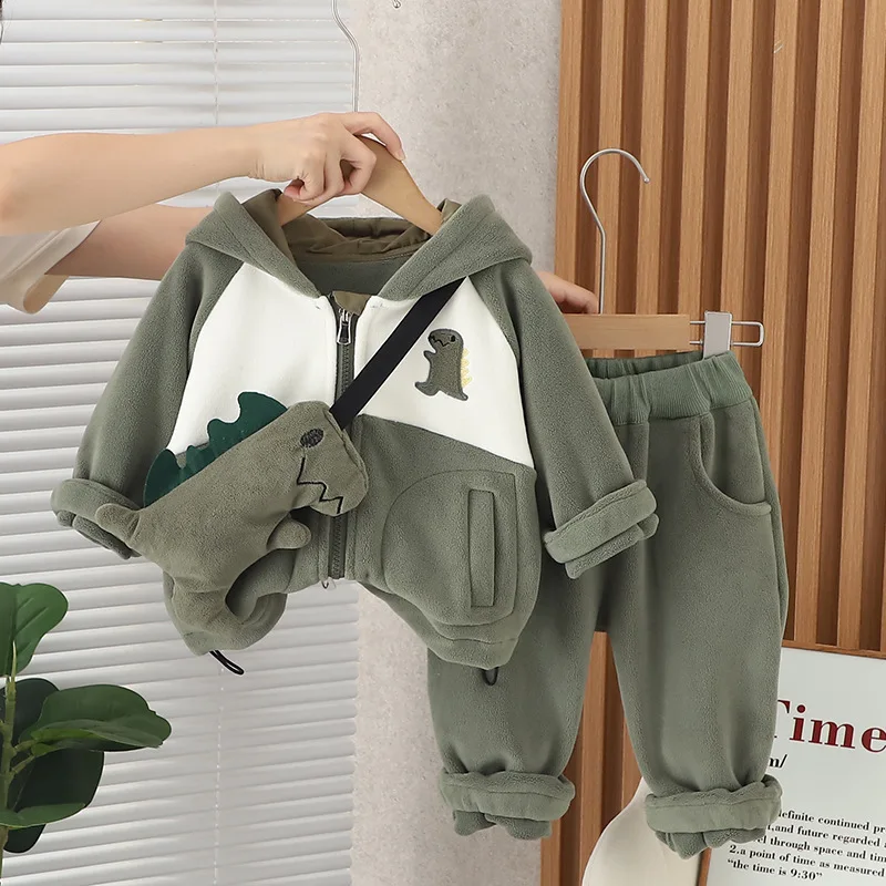 Baby Girls Boys Plush Hooded Coats Pants Winter Children Cartoon Dinosaur Clothing Sets Kids Tracksuit Infant Clothes Outfits
Baby Girls Boys Plush Hooded Coats Pants Winter Children Cartoon Dinosaur Clothing Sets Kids Tracksuit Infant Clothes Outfits