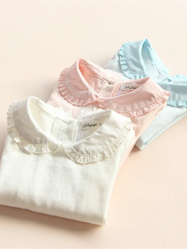 Весна 2023, длинная свековая основа для девочек, однотонная внутренняя одежда, топ с воротником-лепестком для малышей, модный универсальный корейский слей из смеси хлопка
Весна 2023, длинная свековая основа для девочек, однотонная внутренняя одежда, топ с воротником-лепестком для малышей, модный универсальный корейский слей из смеси хлопка
