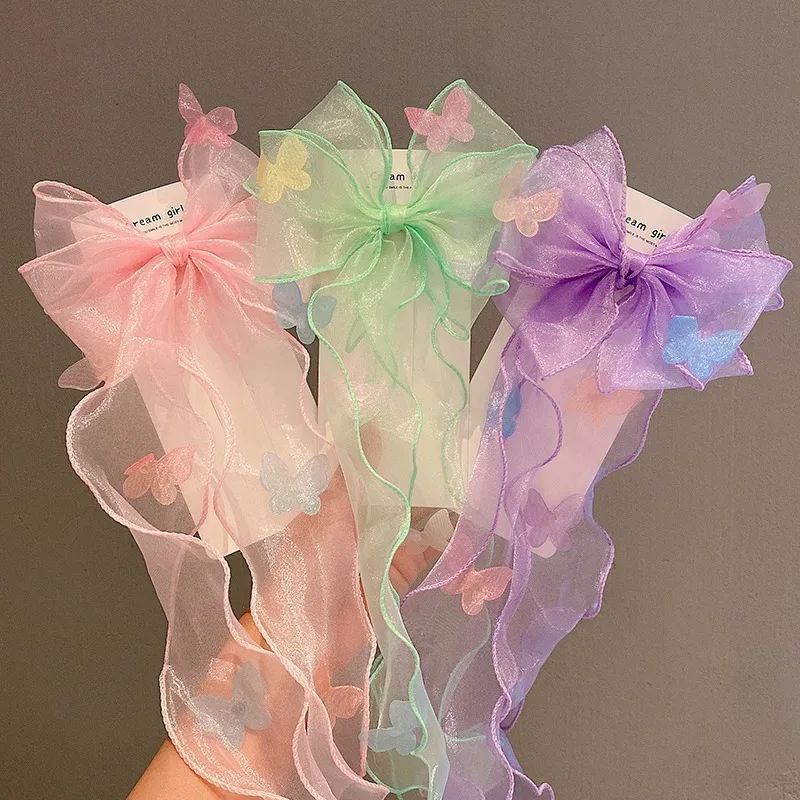 Sweet Kids Tulle Hair Clips Colorful Butterfly Long Streamers Bow for Back of Head Non Slip Lightweight Accessories for Girls
Sweet Kids Tulle Hair Clips Colorful Butterfly Long Streamers Bow for Back of Head Non Slip Lightweight Accessories for Girls
