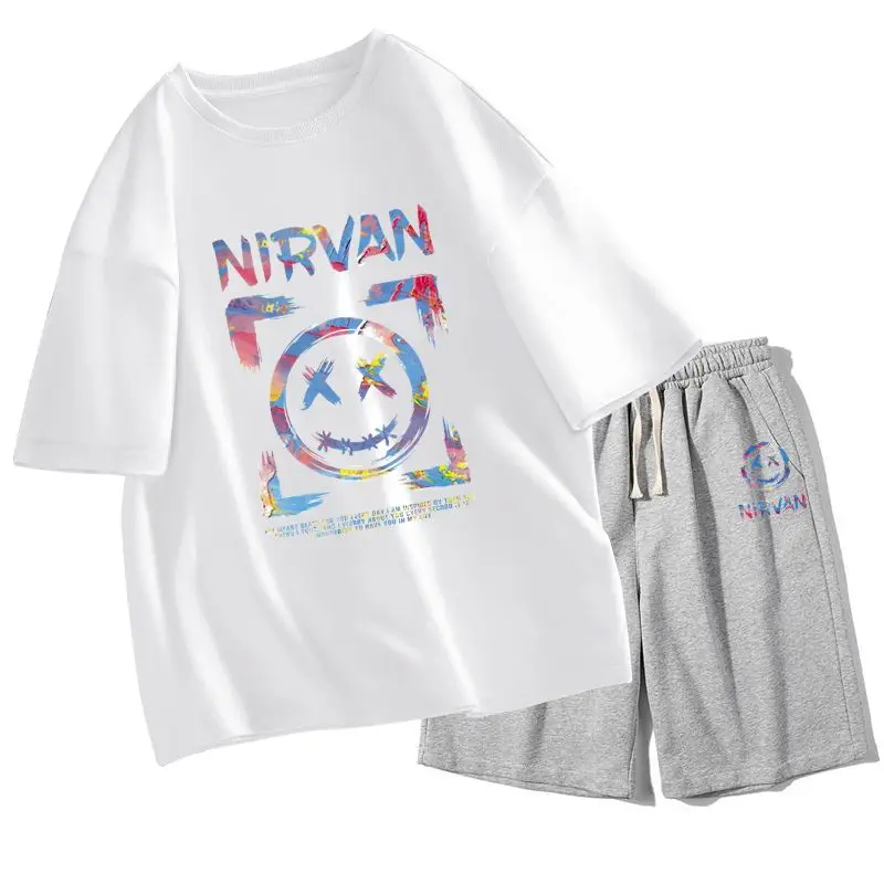 Summer Ins Versatile Trend Suit Loose Casual Pure Cotton Printed Breathable T-shirt Pants New Fashion Two-piece Set
Summer Ins Versatile Trend Suit Loose Casual Pure Cotton Printed Breathable T-shirt Pants New Fashion Two-piece Set