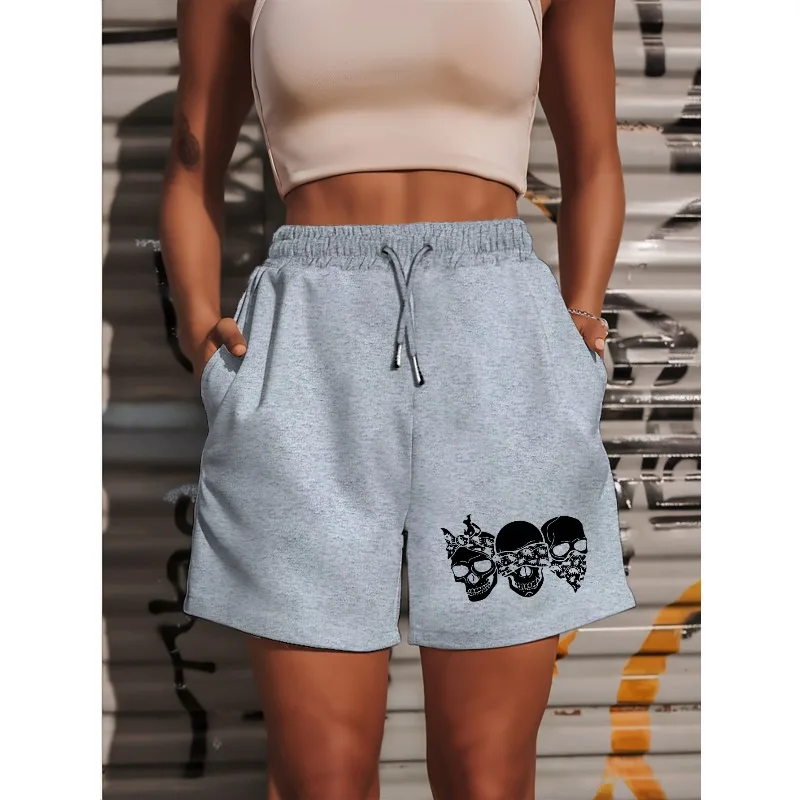Dark Gothic Style Skull Print Casual Sports Shorts Summer Women's Shorts Suitable for Both Men and Women
Dark Gothic Style Skull Print Casual Sports Shorts Summer Women's Shorts Suitable for Both Men and Women