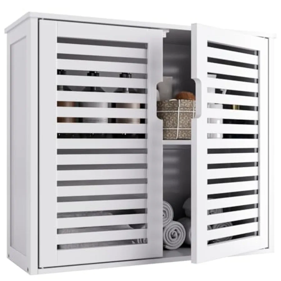 Bathroom Cabinet Over Toilet, Bamboo Hanging Medicine Cabinet, Wall-Mounted Storage Organizer, Kitchen Cupboard with Double Doo
Bathroom Cabinet Over Toilet, Bamboo Hanging Medicine Cabinet, Wall-Mounted Storage Organizer, Kitchen Cupboard with Double Doo
