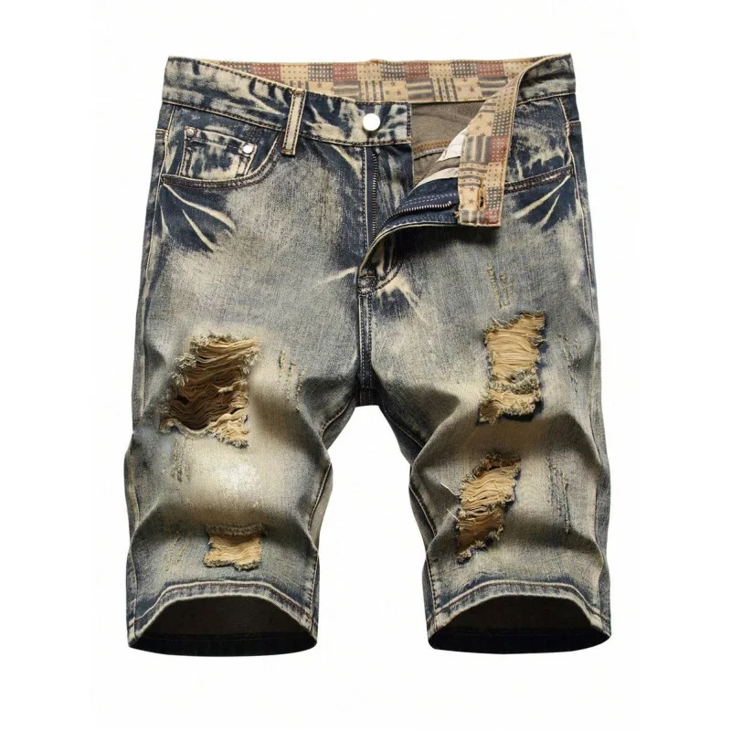 Ripped Denim Shorts Mid-Rise Jeans Women's Fashion Casual Pants Hole Punching Design Spring Summer New Arrival
Ripped Denim Shorts Mid-Rise Jeans Women's Fashion Casual Pants Hole Punching Design Spring Summer New Arrival