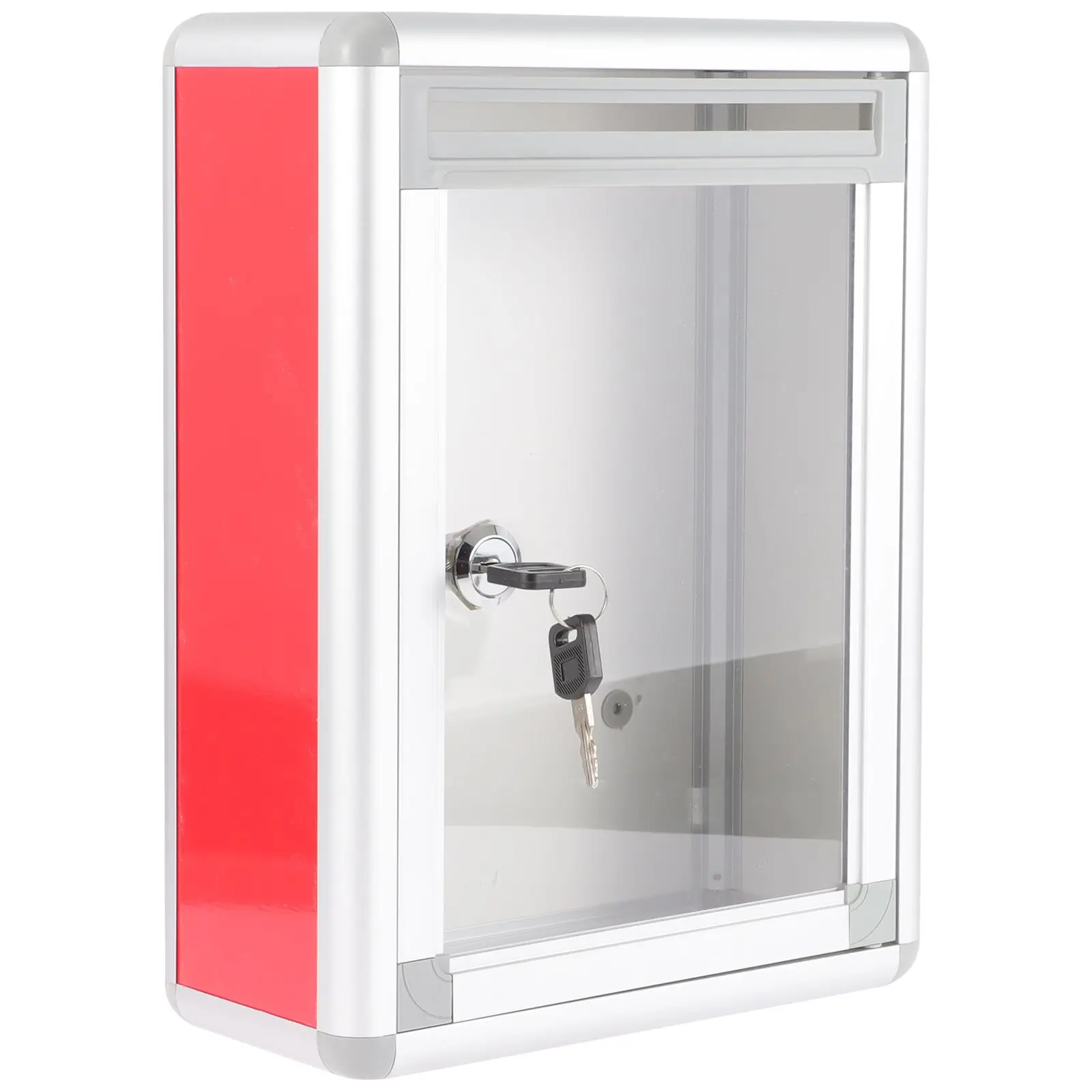 Aluminum Alloy Voting Box Complaint Suggestion Mailbox Wall Mounted HR 019 Red Transparent Lock Lightweight Outdoor Indoor Use
Aluminum Alloy Voting Box Complaint Suggestion Mailbox Wall Mounted HR 019 Red Transparent Lock Lightweight Outdoor Indoor Use