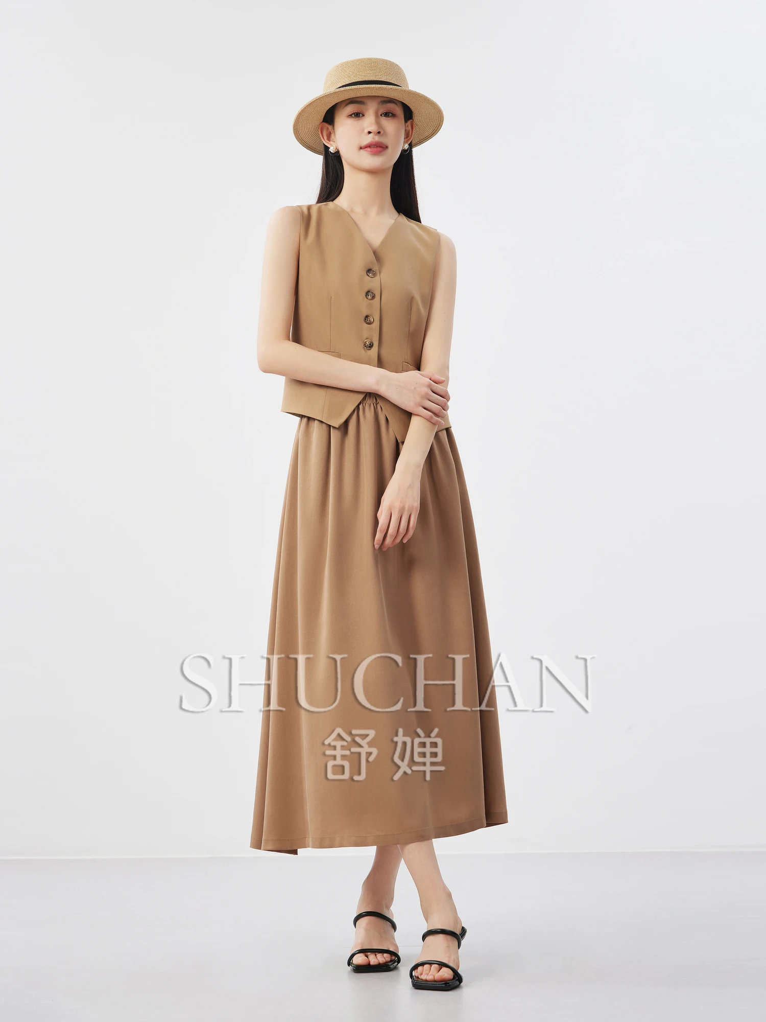2 Piece Sets Womens Outfits Good Quality Vest+ Skirt Sleeveless V-neck Single Breasted Skirt Set for Women
2 Piece Sets Womens Outfits Good Quality Vest+ Skirt Sleeveless V-neck Single Breasted Skirt Set for Women