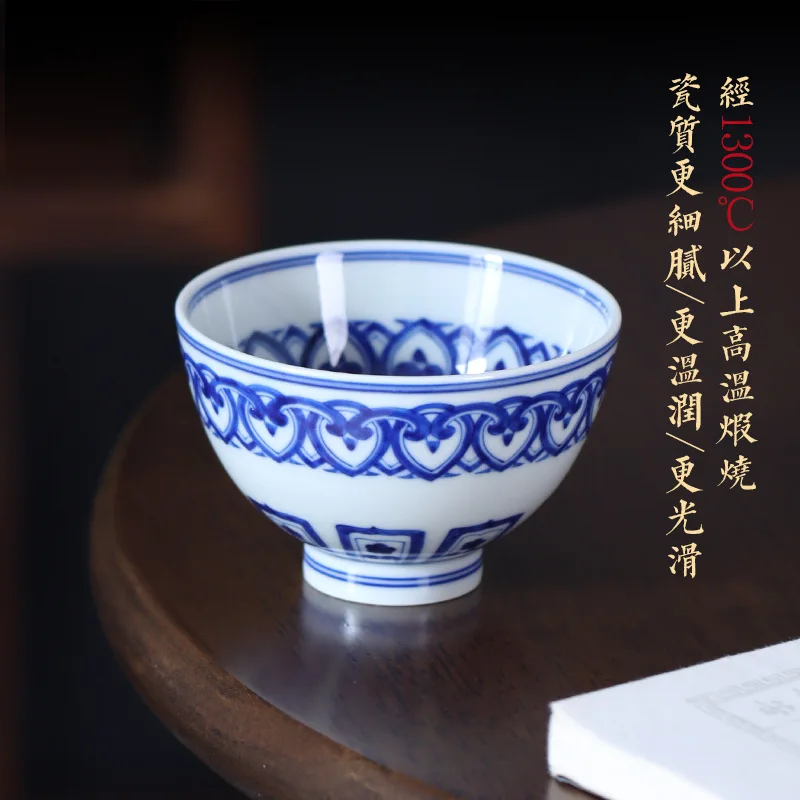 High Quality Hand Painted Blue and White Baoxiang Hearts Cup Jingdezhen Personal Special Tea Ceramic Set Underglaze Color
High Quality Hand Painted Blue and White Baoxiang Hearts Cup Jingdezhen Personal Special Tea Ceramic Set Underglaze Color