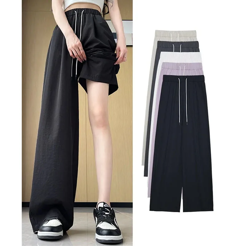 Women High Waist Quick Drying Sports Pants 2025 Female Loose Bending Knife Trousers Summer Ladies Solid Color Thin Pantalons
Women High Waist Quick Drying Sports Pants 2025 Female Loose Bending Knife Trousers Summer Ladies Solid Color Thin Pantalons