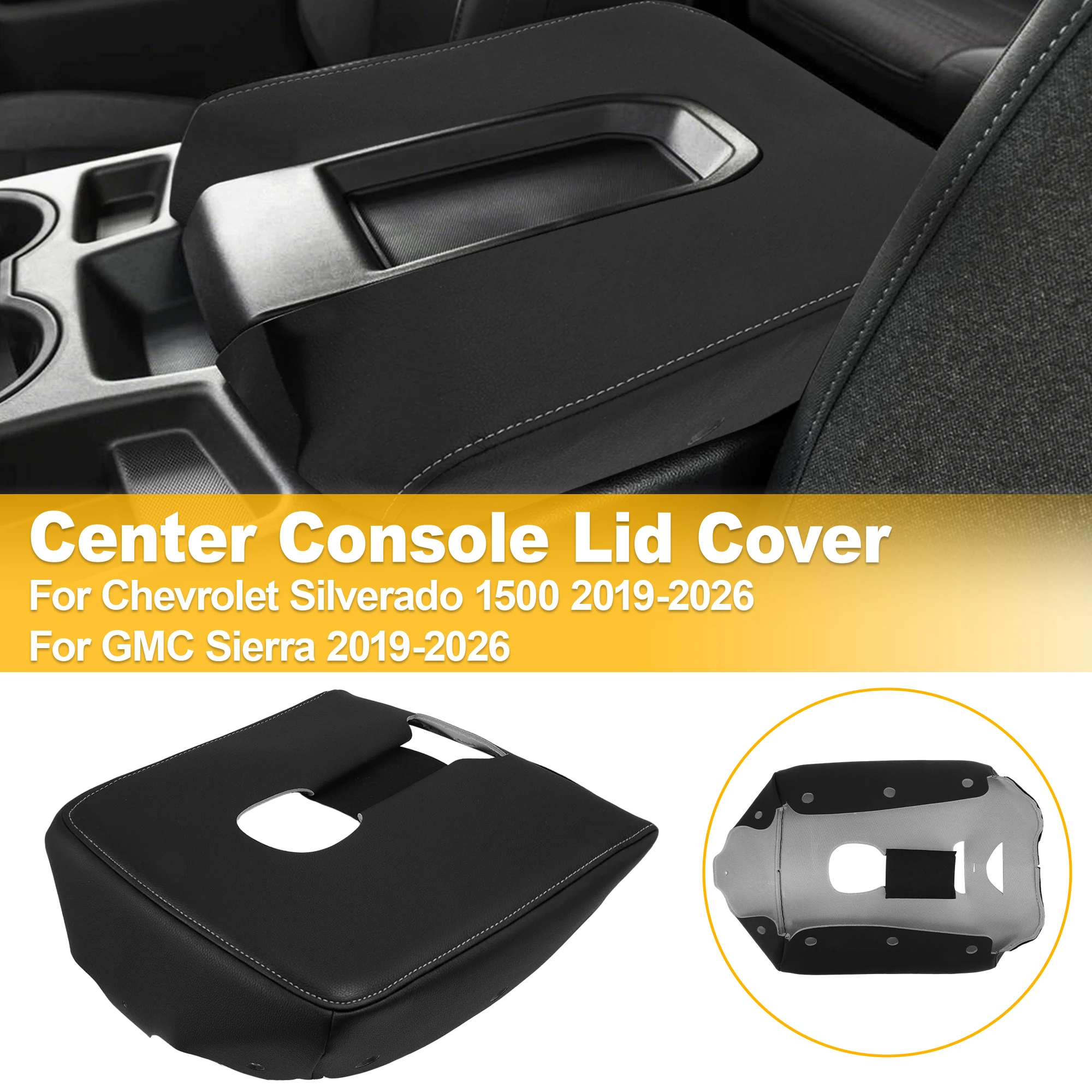 Uxcell Center Console Armrest Cover Repacement for Chevy Silverado 2019-2026 Auto Leather Suture Console Lid Cover Replacement
Uxcell Center Console Armrest Cover Repacement for Chevy Silverado 2019-2026 Auto Leather Suture Console Lid Cover Replacement