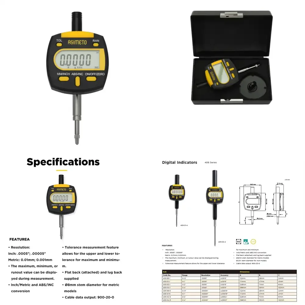 Asimeto High Quality Digital Indicator Multifunctional Dial Gauge 0 to 1 Inch Digital Measuring Tool
Asimeto High Quality Digital Indicator Multifunctional Dial Gauge 0 to 1 Inch Digital Measuring Tool