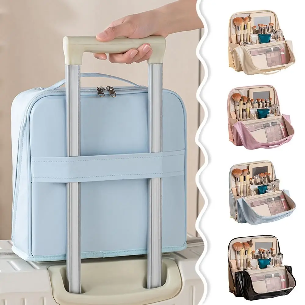 Portable PU Leather Standing Makeup Bag Large Capacity with Compartments Cosmetic Bag Waterproof Toiletry Bag Women Girls
Portable PU Leather Standing Makeup Bag Large Capacity with Compartments Cosmetic Bag Waterproof Toiletry Bag Women Girls