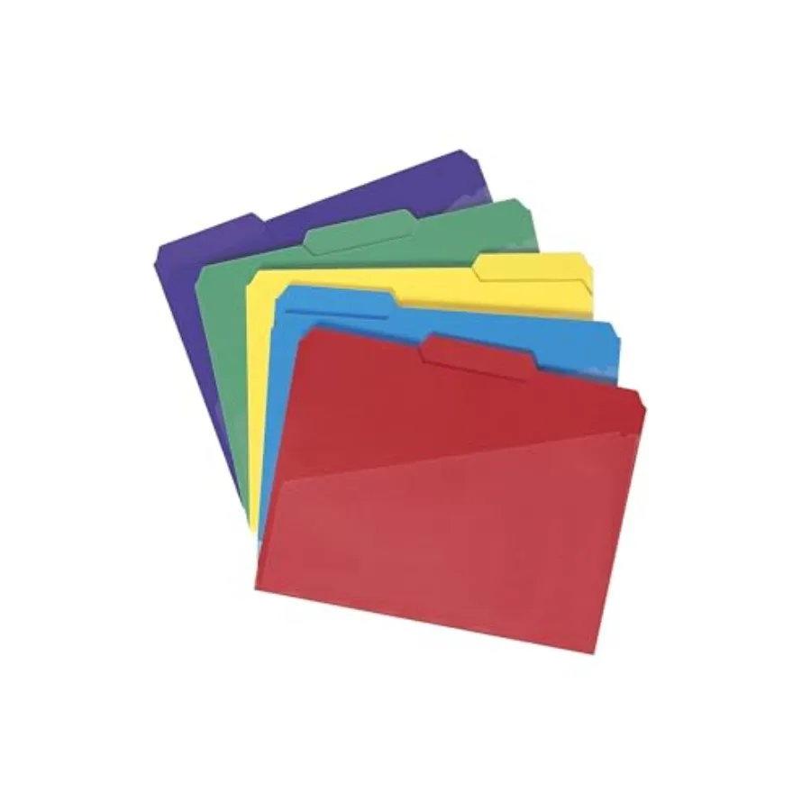 Poly File Folders with Pockets, Folders for Documents, 1/3-Cut Tabs, File Folders Letter Size, Office Supplies, School Supplies
Poly File Folders with Pockets, Folders for Documents, 1/3-Cut Tabs, File Folders Letter Size, Office Supplies, School Supplies
