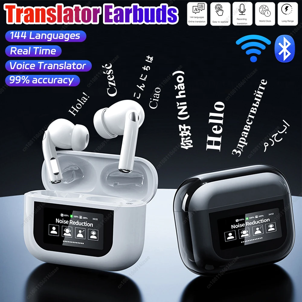 Беспроводные наушники-переводчики BT 5,4 в реальном времени с шумоподавлением ANC, 144 языка, гарнитура-переводчик, умный корпус сенсорного экрана
Беспроводные наушники-переводчики BT 5,4 в реальном времени с шумоподавлением ANC, 144 языка, гарнитура-переводчик, умный корпус сенсорного экрана
