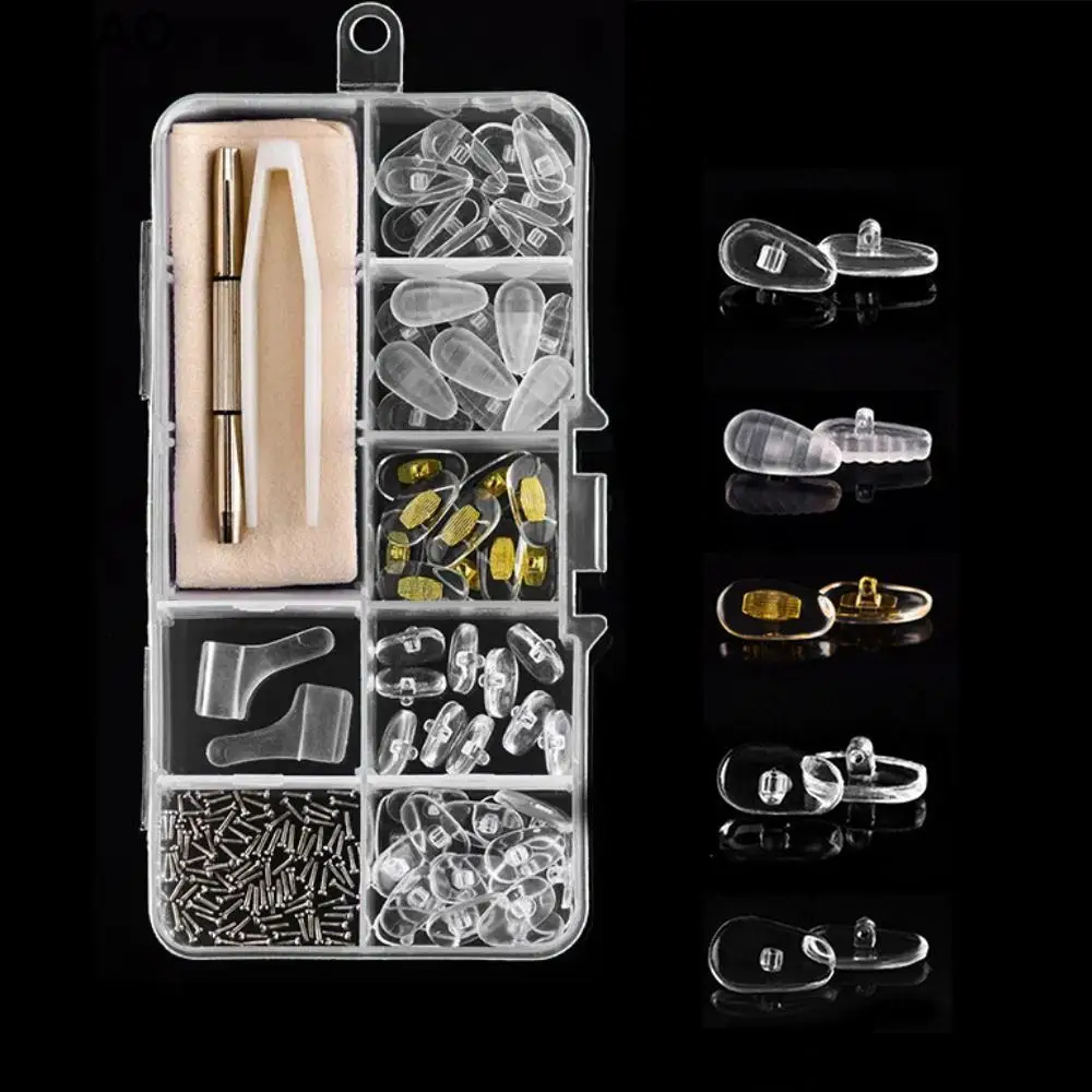 Silicone Eyeglass Repair Kit Replaceable Antiskid Nose Pads Repair Kit Easy To Use Sturdy Precision Screw Sets Household
Silicone Eyeglass Repair Kit Replaceable Antiskid Nose Pads Repair Kit Easy To Use Sturdy Precision Screw Sets Household