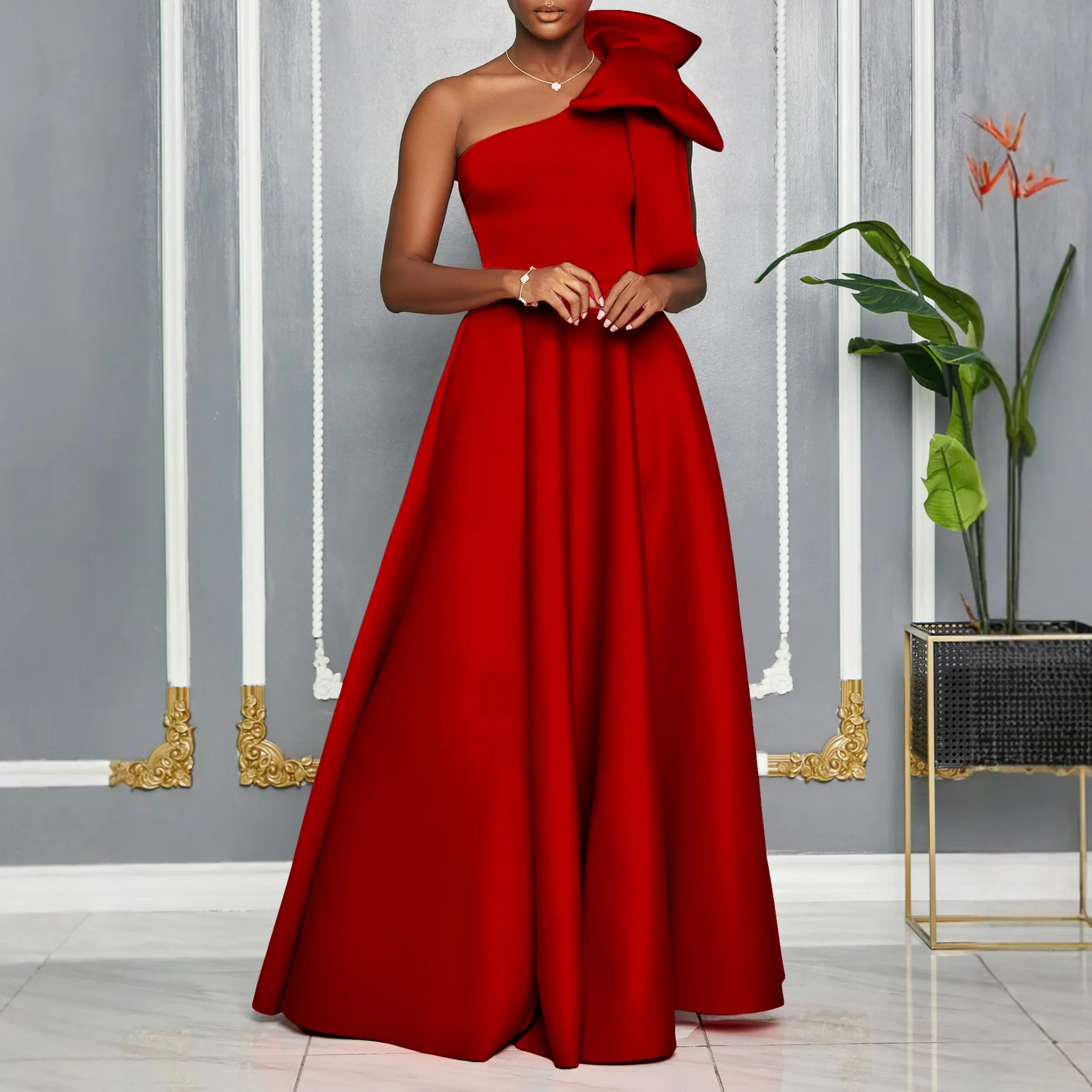 Spring Summer Fashion Solid Party Dress African Women Sexy Slanted Neck Sleeveless Slit Long Dress Elegant Slim Dress Women
Spring Summer Fashion Solid Party Dress African Women Sexy Slanted Neck Sleeveless Slit Long Dress Elegant Slim Dress Women