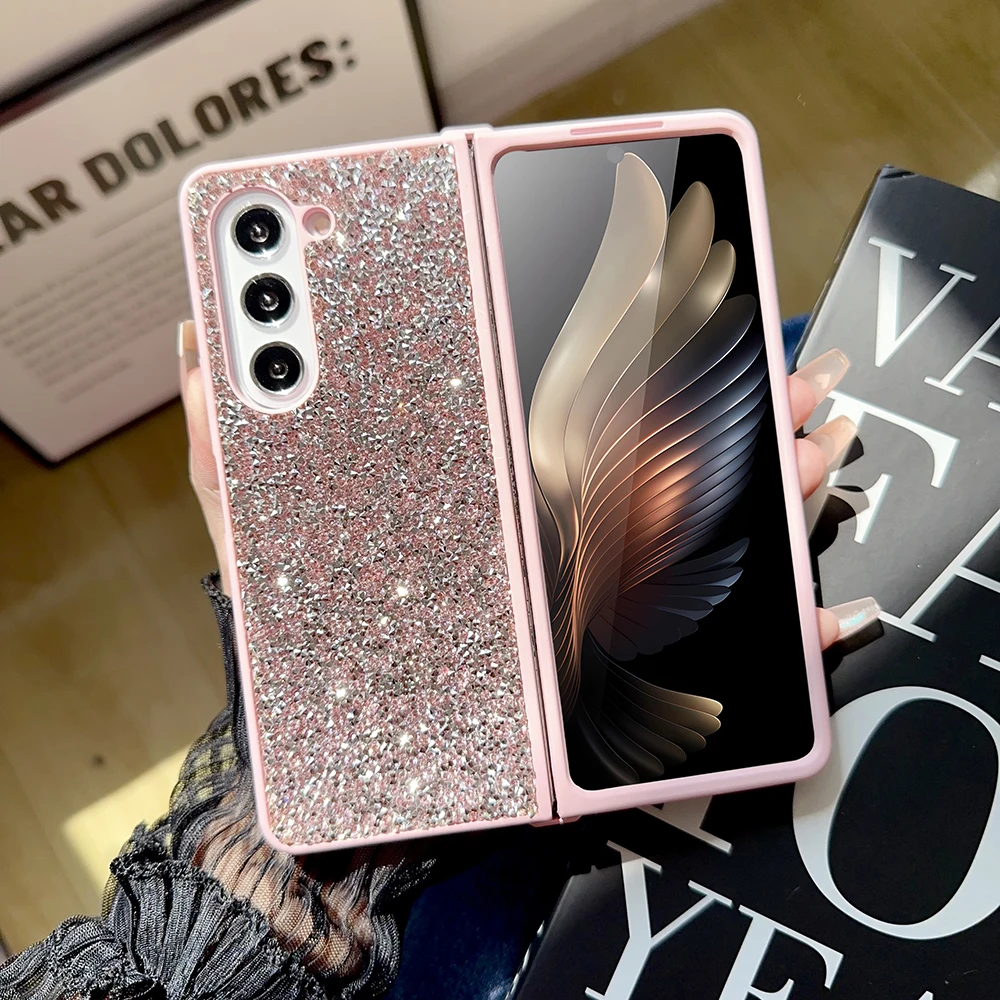 Rhinestone Glitter Sequins Trim Phone Case For Samsung Galaxy Z Fold 5 4 3 5G Soft TPU Frame Shockproof Back Cover
Rhinestone Glitter Sequins Trim Phone Case For Samsung Galaxy Z Fold 5 4 3 5G Soft TPU Frame Shockproof Back Cover
